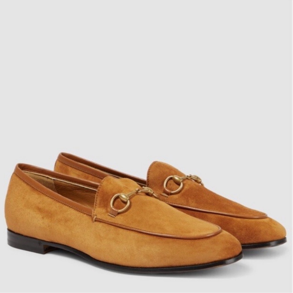 Gucci Brown Loafers with Gold Detail - Picture 1 of 5